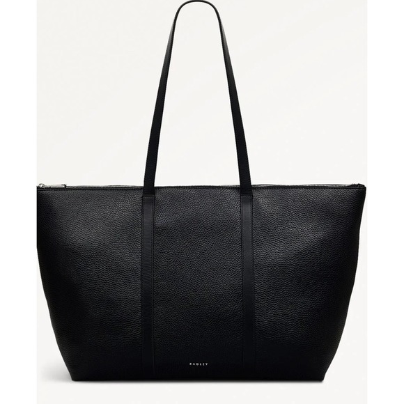 RADLEY LONDON Handbags - Radley London Lynton Close Black Leather Ziptop Tote Bag NEW 111274